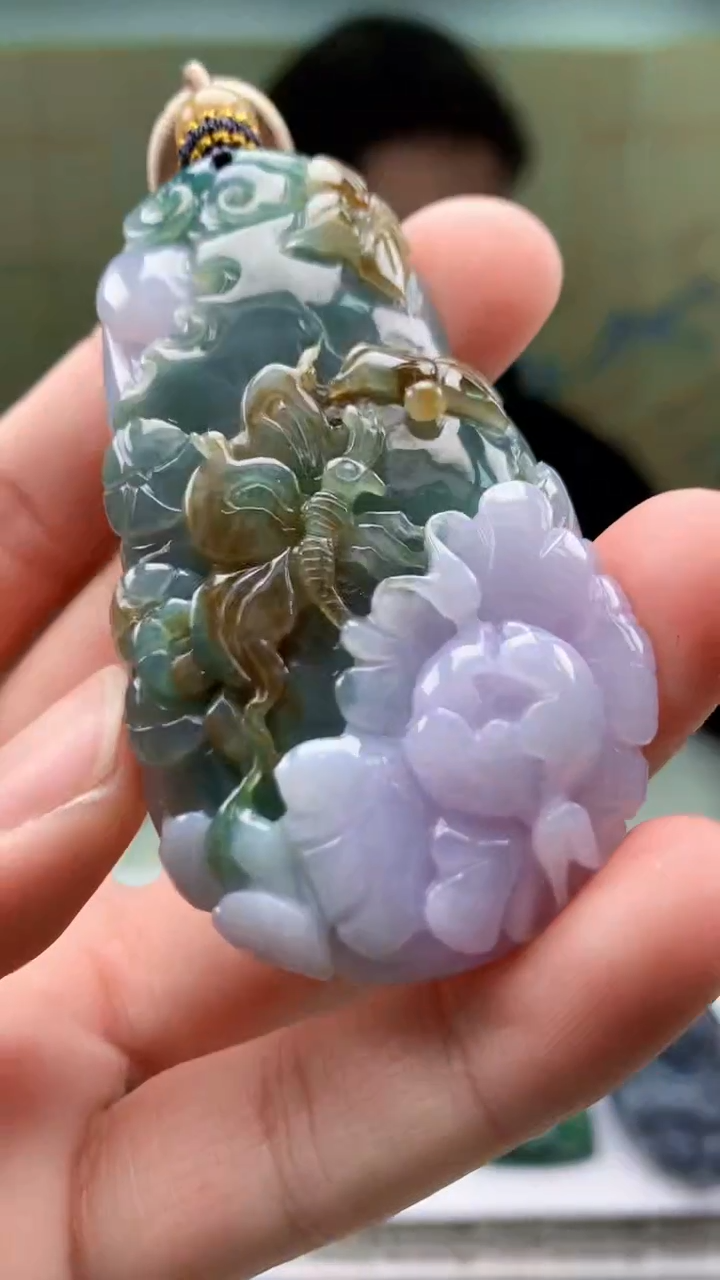 【闪购商品】定制翡翠未镶嵌4917bb-毛货挂件47