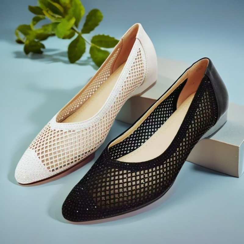 低跟透气单鞋粗跟舒适镂空妈妈鞋 一脚蹬中跟休闲