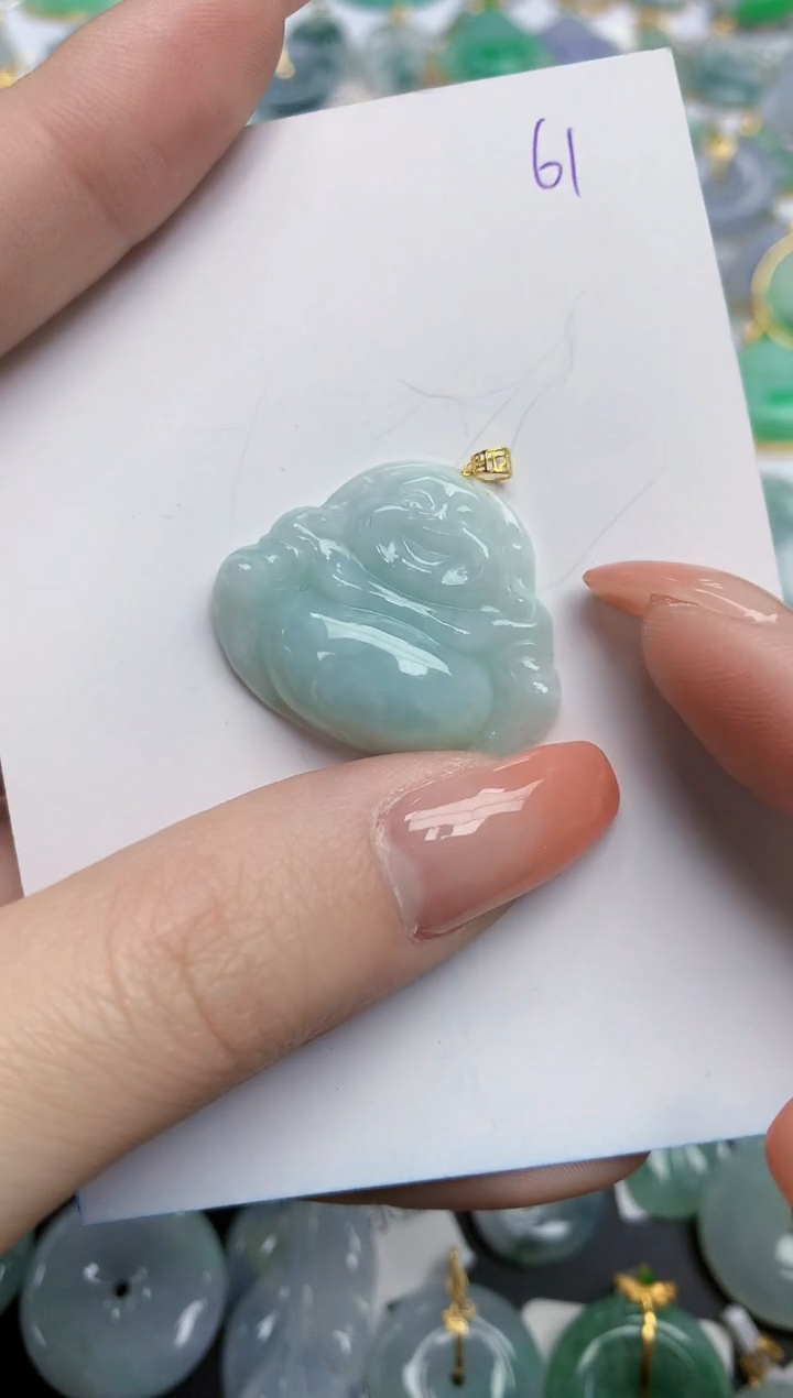 【闪购商品】翡翠颈饰18K金镶嵌天然缅甸翡翠A货