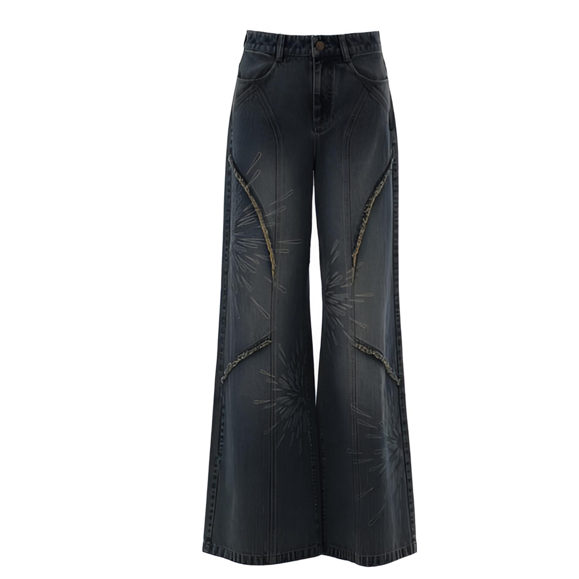 【小七专属】水洗微弹长裤直筒裤直筒复古夏季女款牛仔裤Y103311459