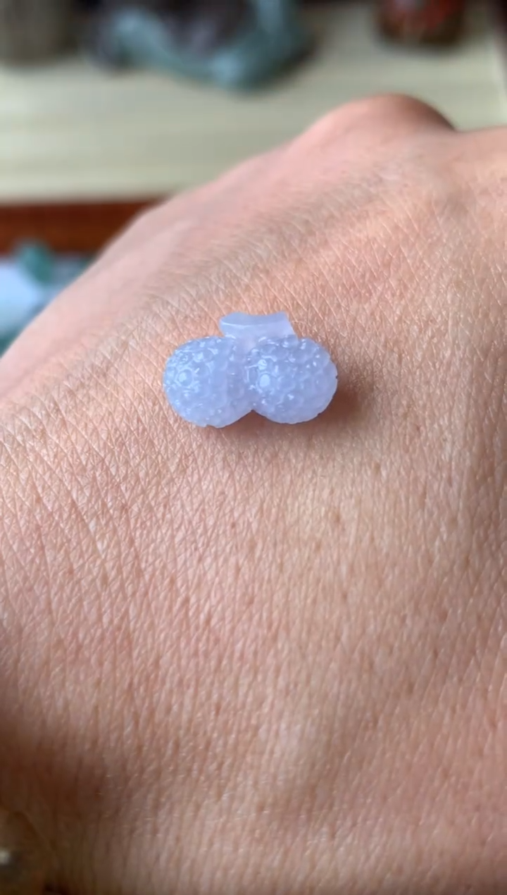 【闪购商品】定制翡翠未镶嵌冰紫樱桃600+60