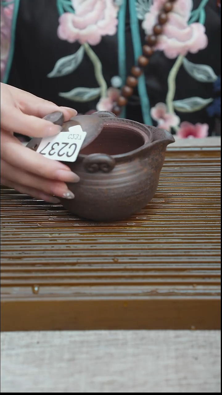 纯手工粗陶茶具每一只不一样