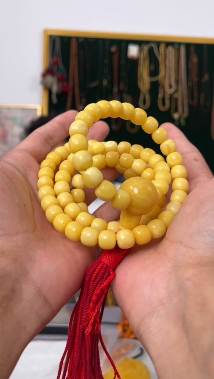 【闪购商品】蜜蜡项链未镶嵌噶玛家精品108