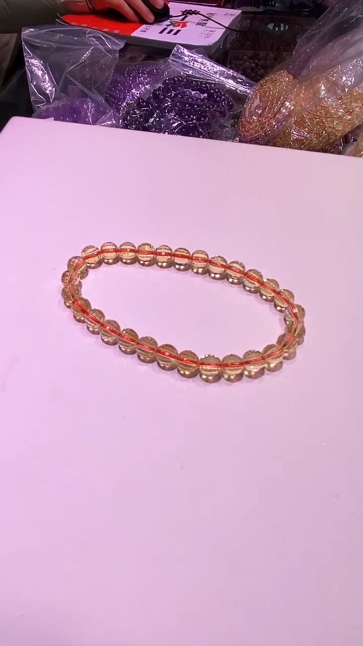 【闪购商品】水晶手串未镶嵌巴西暴力黄切面时尚款手串多样发其一