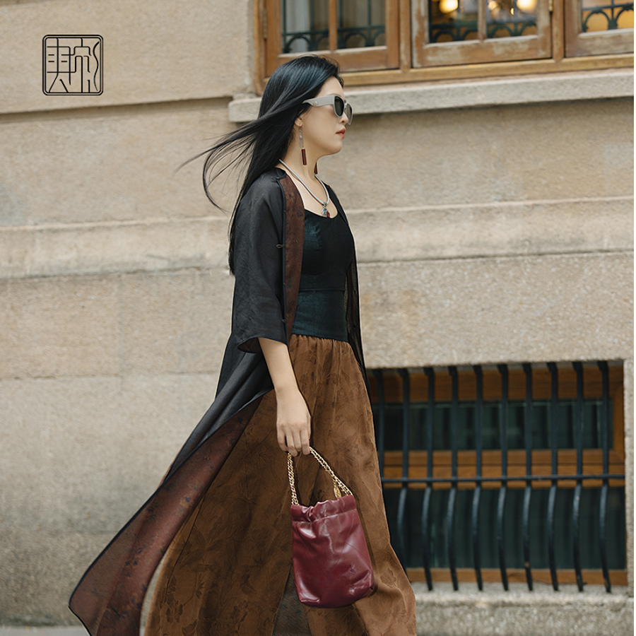 华锦云衫 I 【兰若】新中式国风香云纱提花罗绣花裤