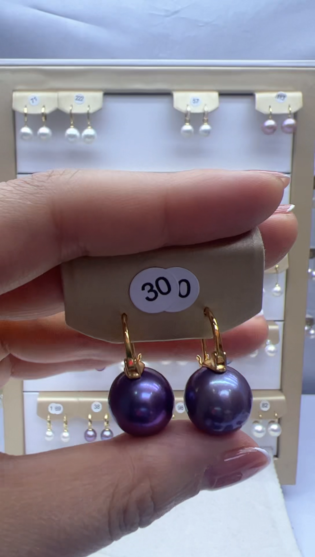 【闪购商品】淡水珍珠耳饰银S925镶嵌300