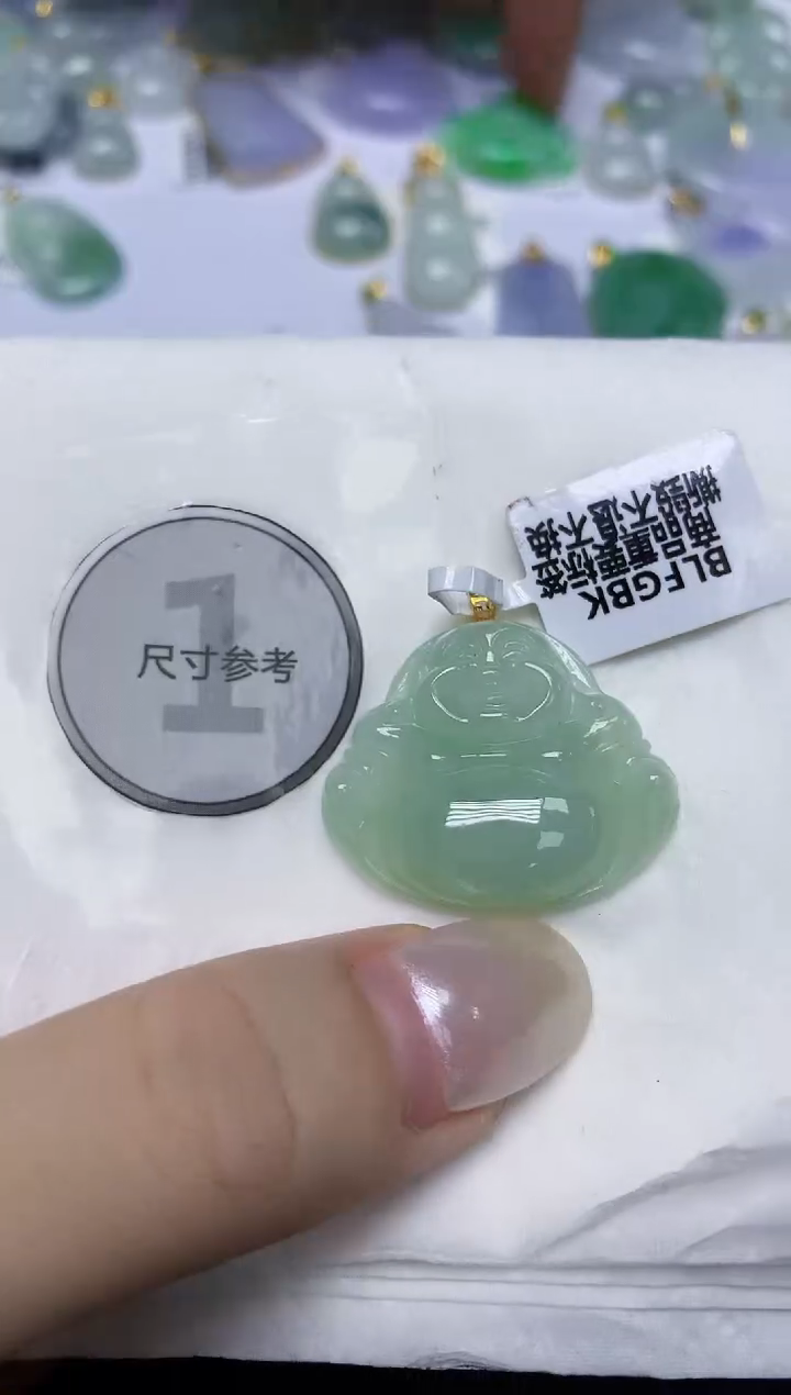 翡翠18K金镶嵌颈饰天然缅甸翡翠A货百元以上9元证书费自理
