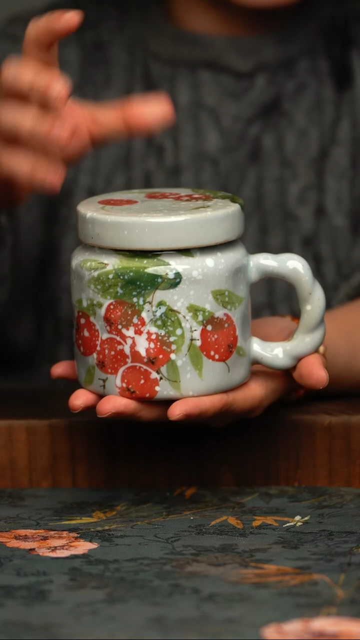 瓷片釉下彩手工手绘同款陶器