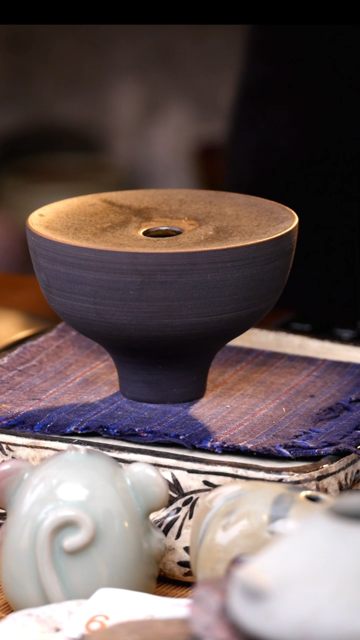 【闪购商品】89花器盖置--【暇】钧瓷茶器神垕钧窑