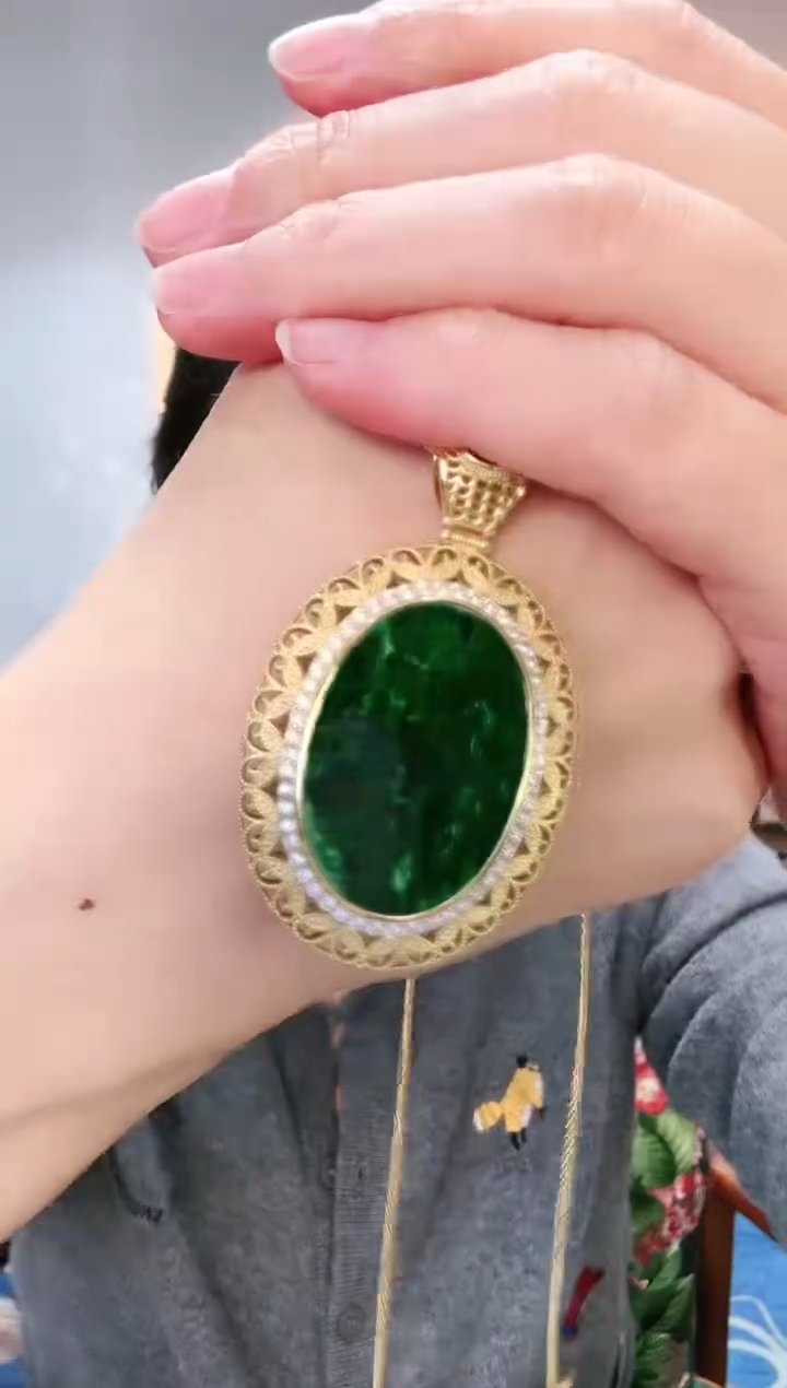 【闪购商品】翡翠颈饰银S925镶嵌吊坠