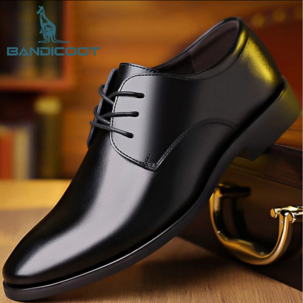 锌粉福利 透气商务增高休闲皮鞋软底