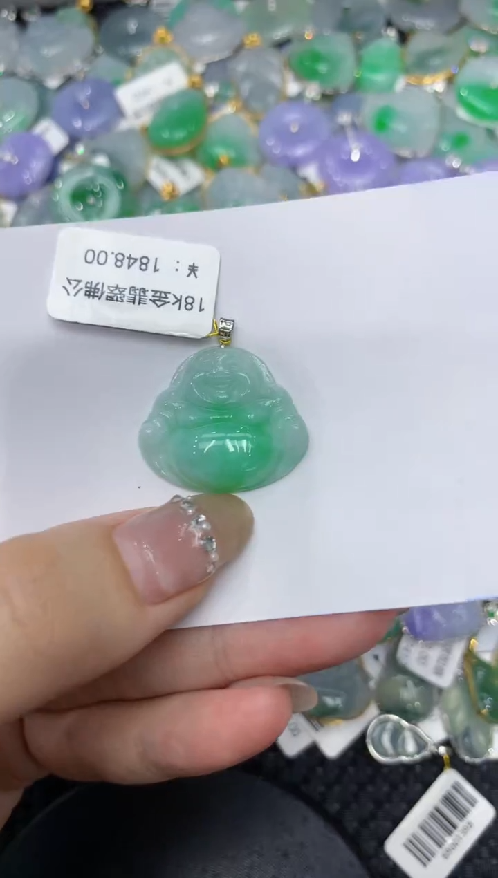 【闪购商品】翡翠颈饰18K金镶嵌222222222
