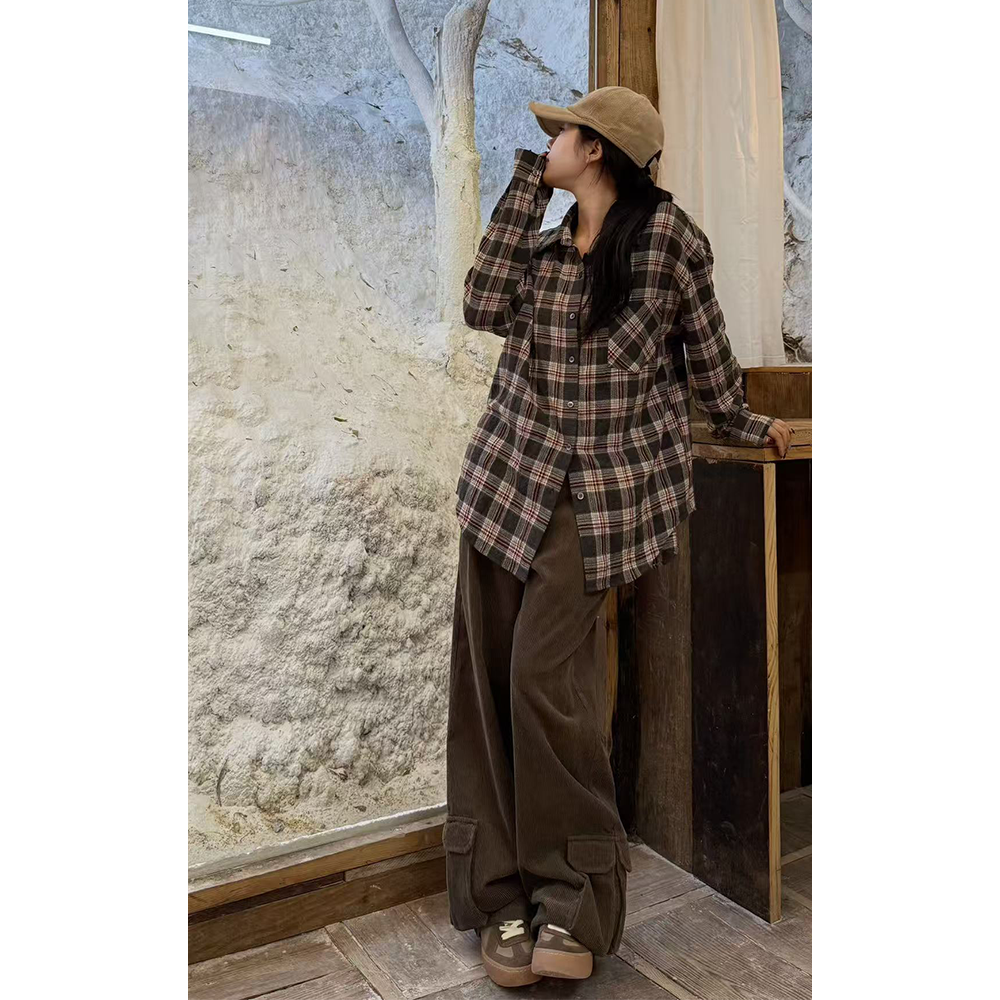 LA CALLA全定制羊毛复古格子衬衫OY-WI7297