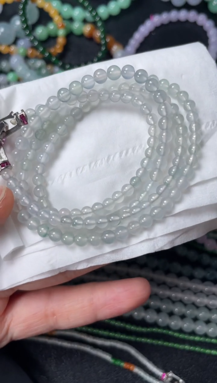 【闪购商品】翡翠手串未镶嵌珠子手串约3.9 80%完美度