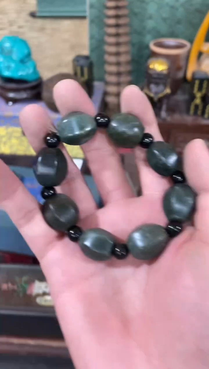 手串未镶嵌和田玉（青玉）05