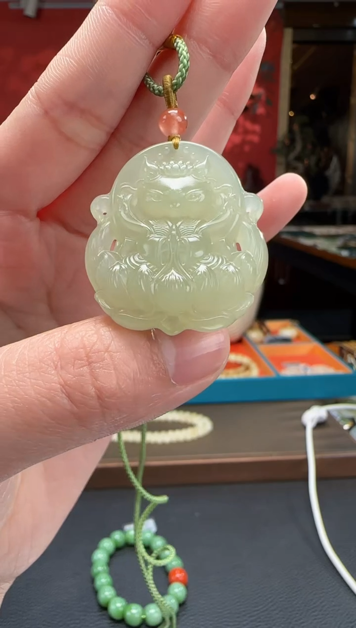 【闪购商品】和田玉颈饰未镶嵌高冰晴九尾凤仙