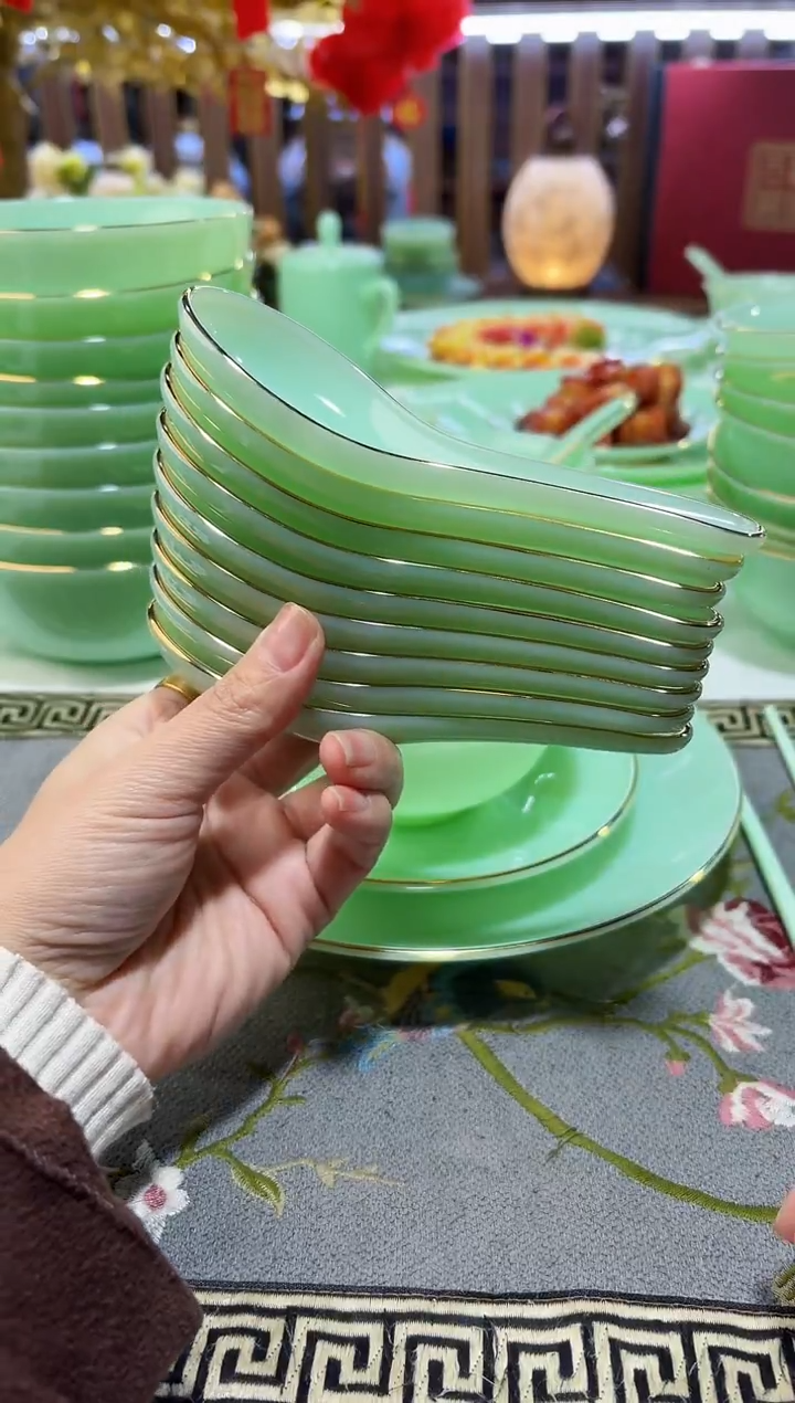 玉瓷  勺子10个景德镇餐具  