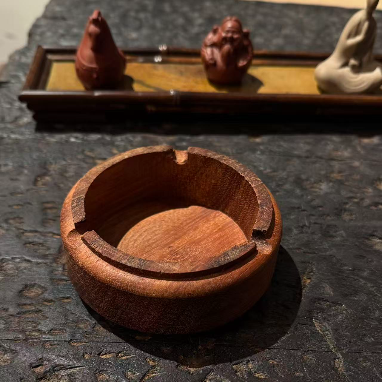 《典匠宠粉新品》红椿木  手工侘寂风 茶周边实木  耐摔潮流烟灰缸