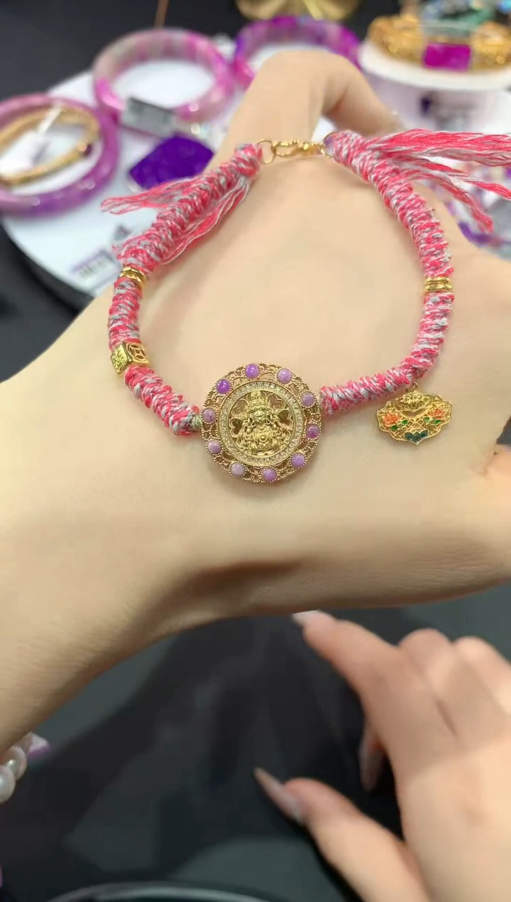 苏纪石（舒俱来）18K金镶嵌.手绳