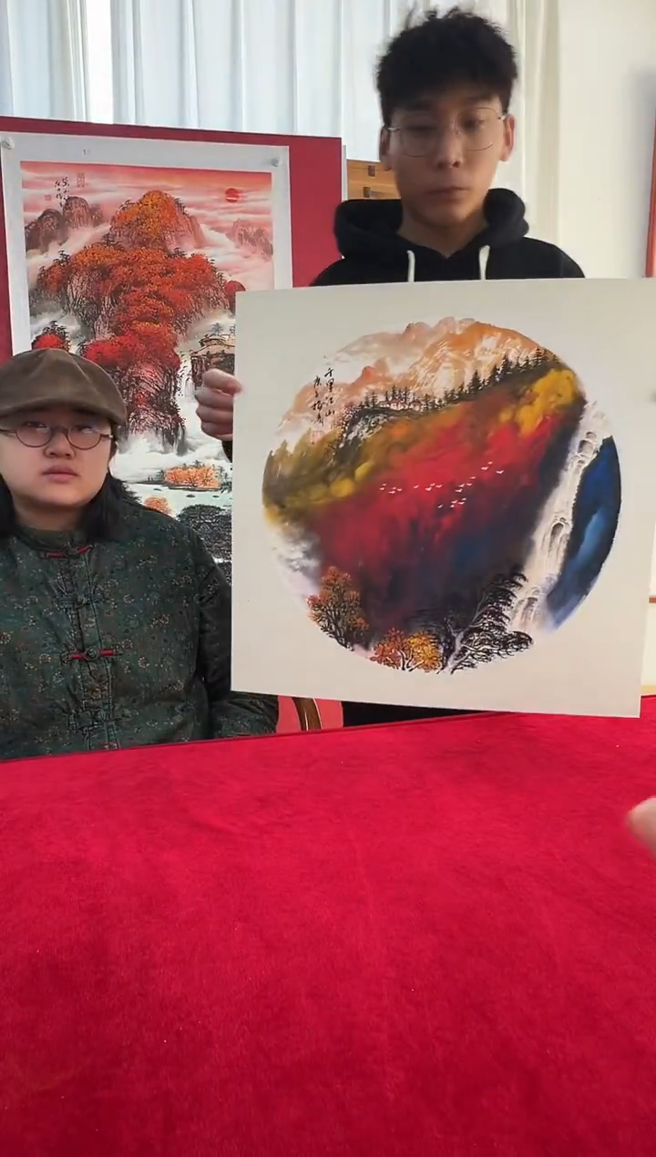 国画梅清老师1平尺山水卡纸作品