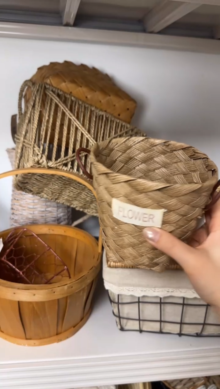 L****?微瑕捡漏纸编圆形小筐