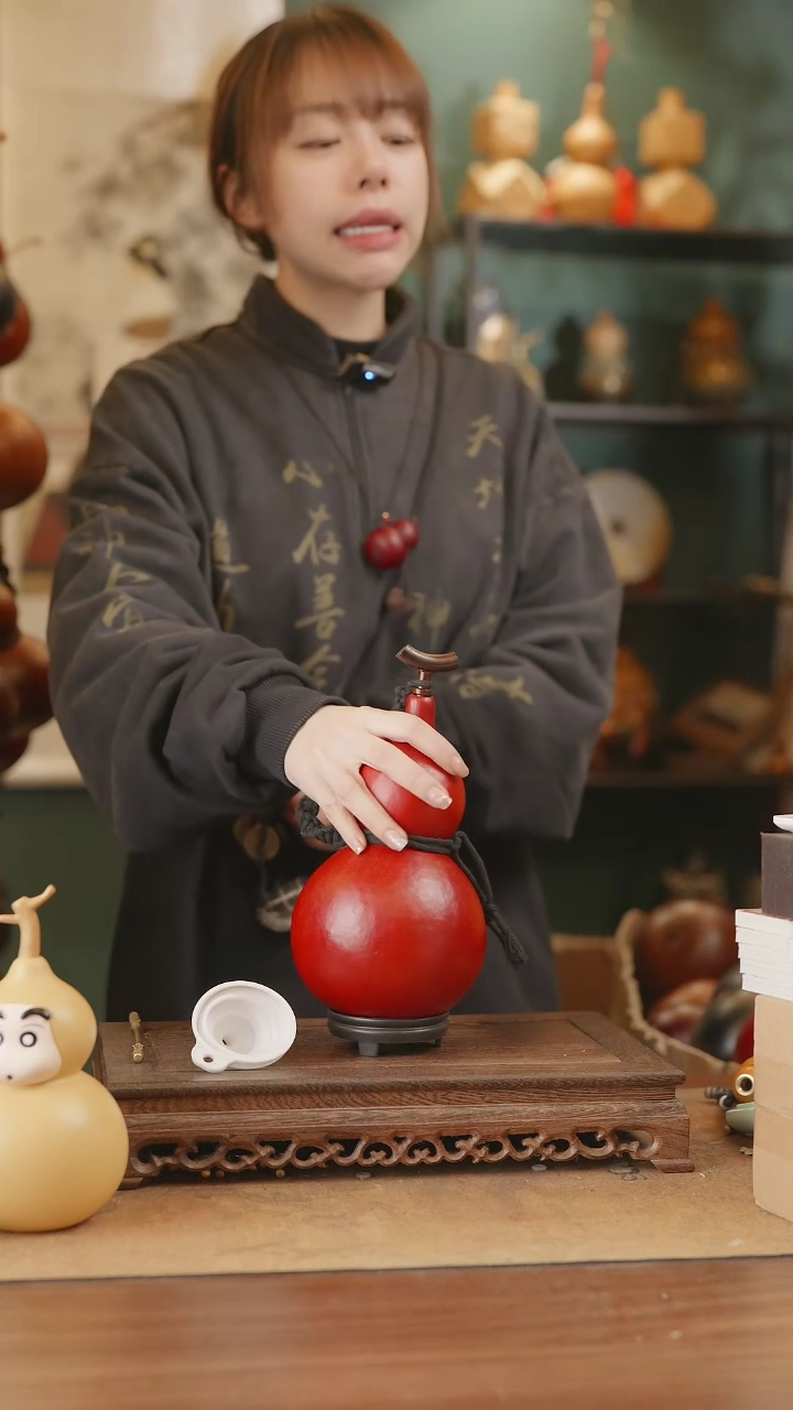 【闪购商品】67号精品天然大漆工艺防渗内胆酒葫芦~