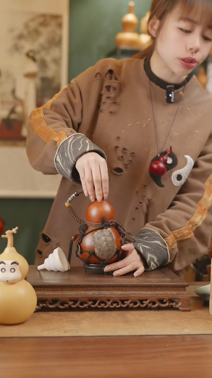 【闪购商品】95号精品天然大漆工艺防渗内胆酒葫芦~