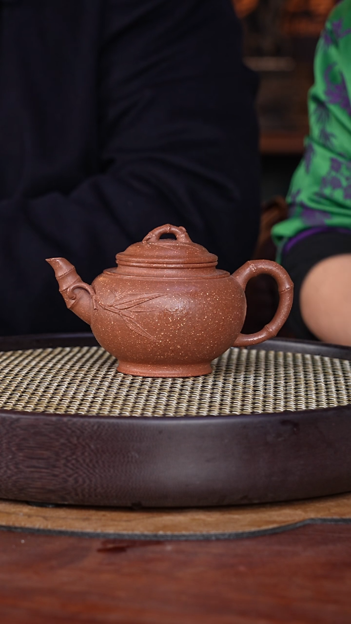 【闪购商品】紫砂茶壶万兆元13-55段朱泥竹段