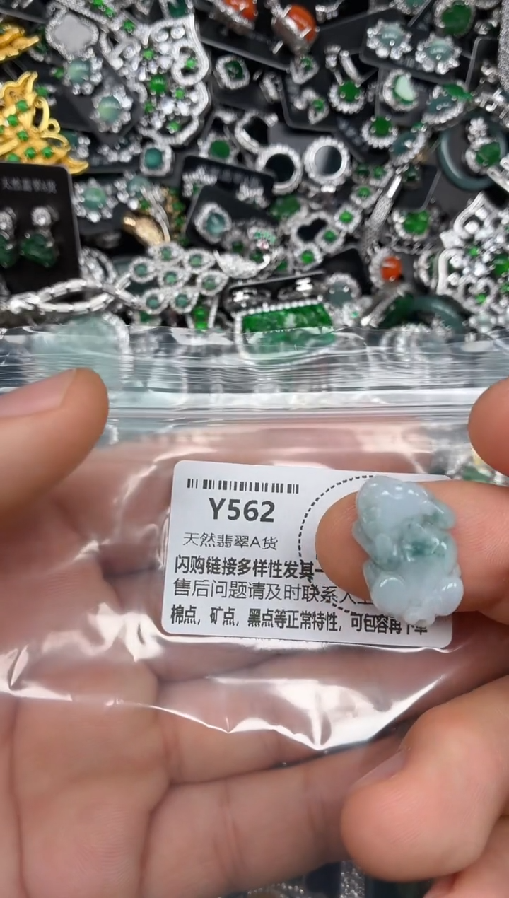 颈饰未镶嵌翡翠Y562鱼缸料