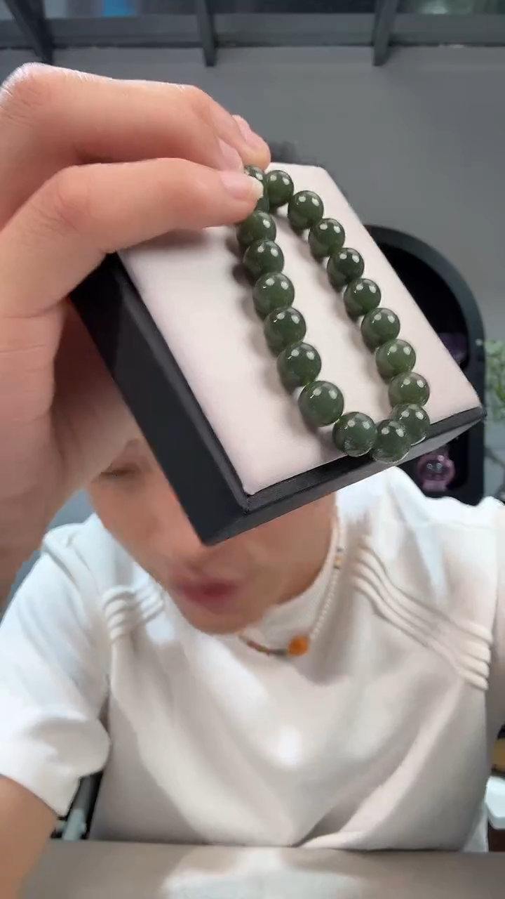 未镶嵌手链和田玉晶8181 约10mm