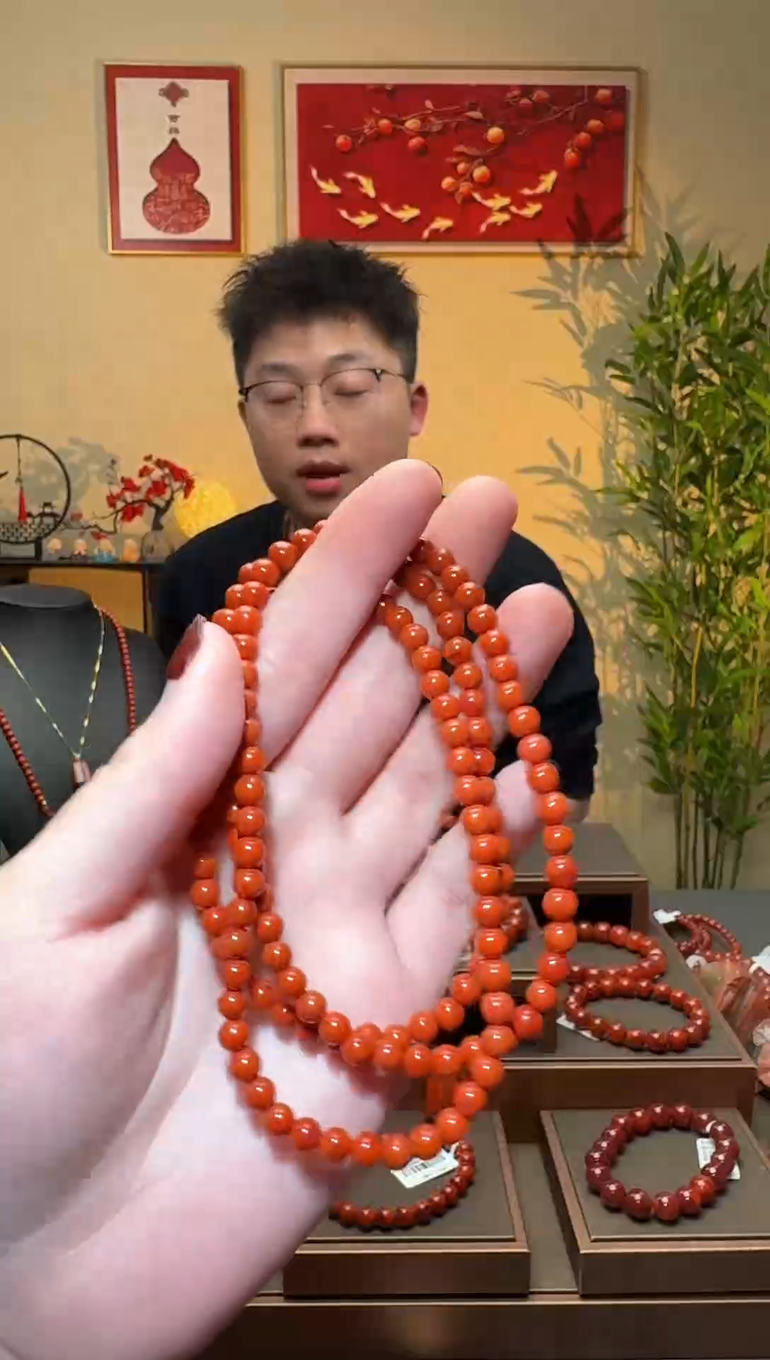 【闪购商品】南红玛瑙手链未镶嵌一条约5mm 多样性发货