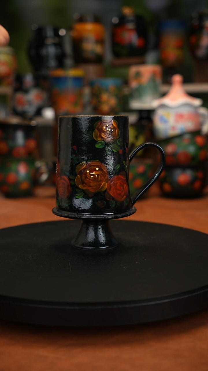 紫砂油画手绘釉下彩