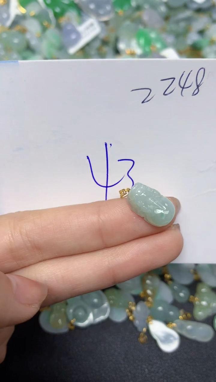 【闪购商品】翡翠颈饰18K金镶嵌 天然翡翠A货