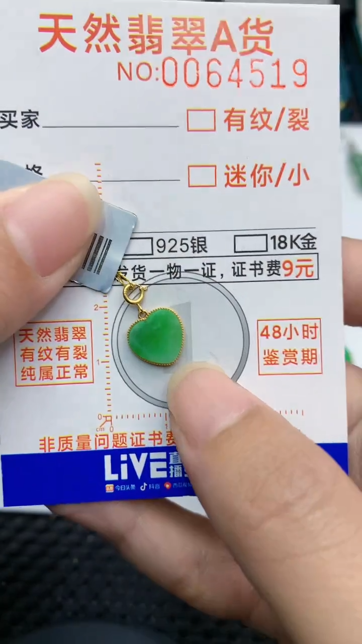 【闪购商品】翡翠颈饰18K金镶嵌            8