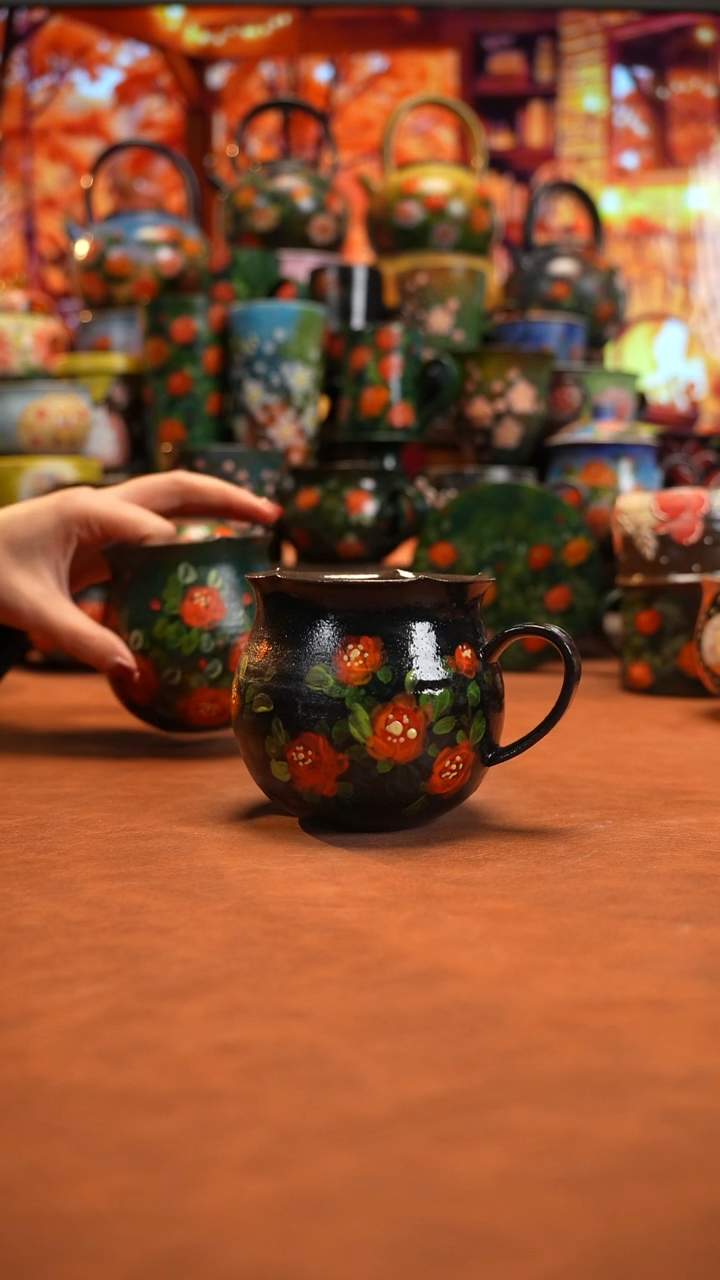 油画    釉下彩   杯子