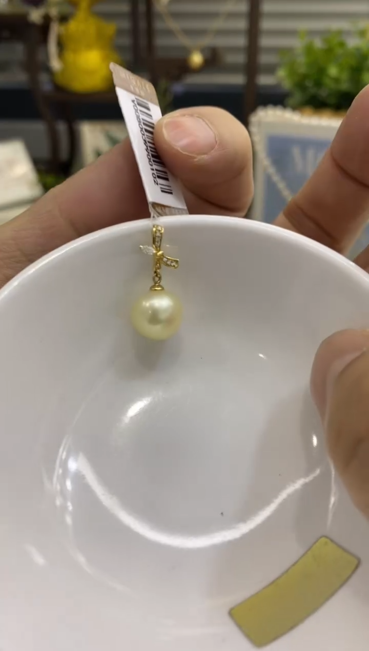 【闪购商品】海水珍珠BG18K金镶嵌珍珠吊坠赠链@@v0080