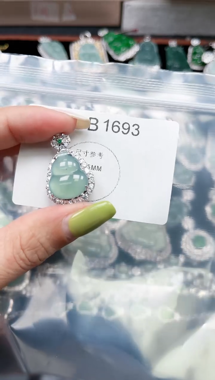 【闪购商品】翡翠颈饰未镶嵌赠皮绳1693