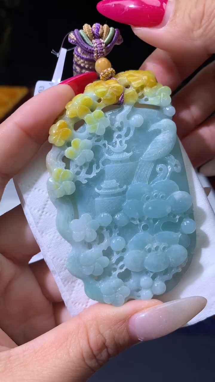 【闪购商品】定制翡翠未镶嵌1062xlj-毛货挂件29