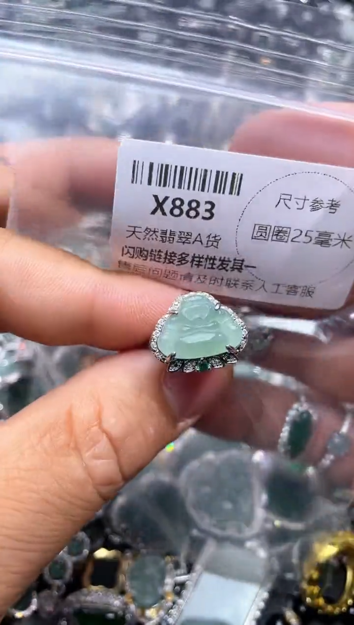 【闪购商品】翡翠颈饰未镶嵌X883戒指