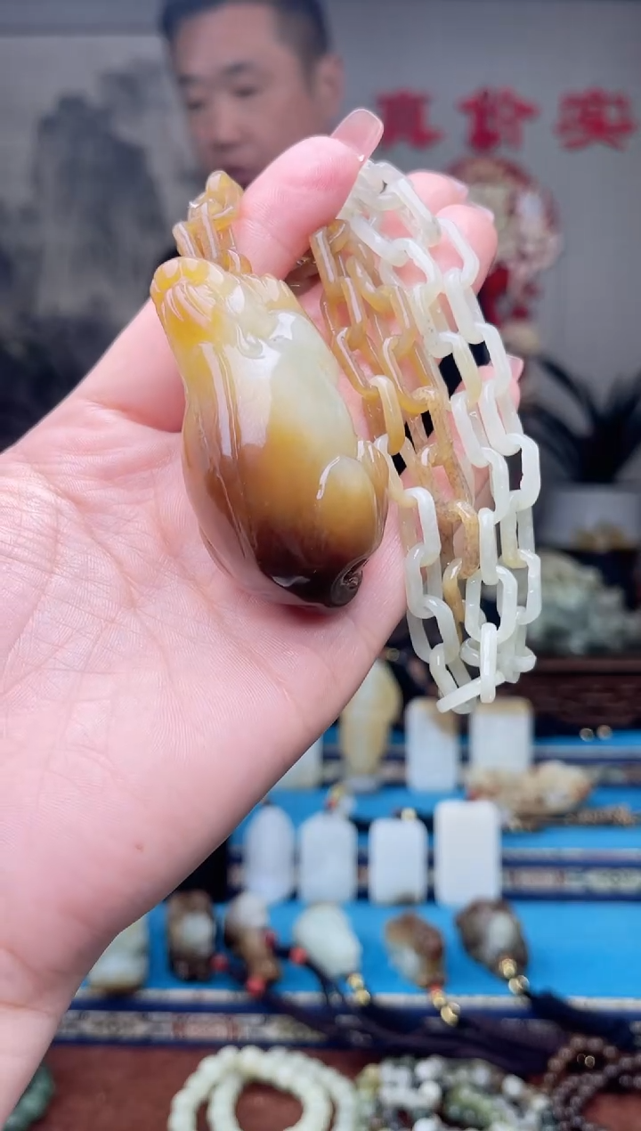 和田玉未镶嵌挂件1