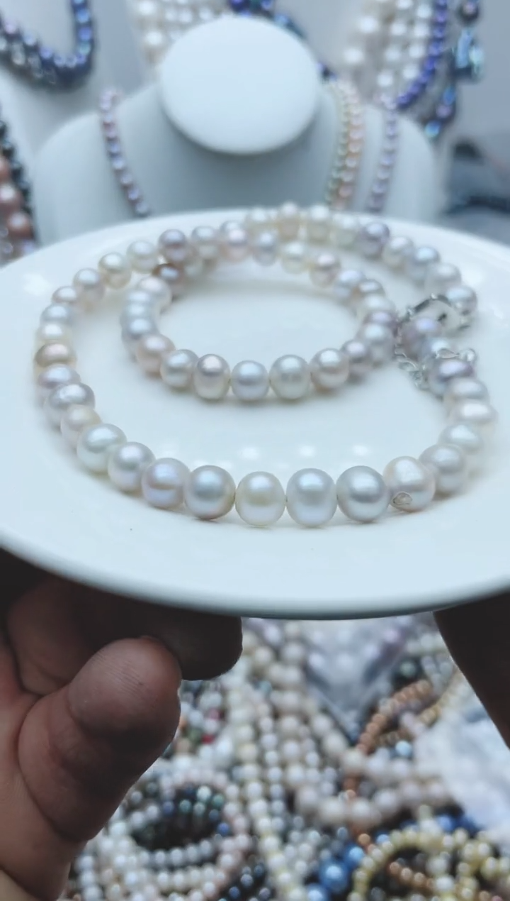 【闪购商品】淡水珍珠颈饰钛钢1