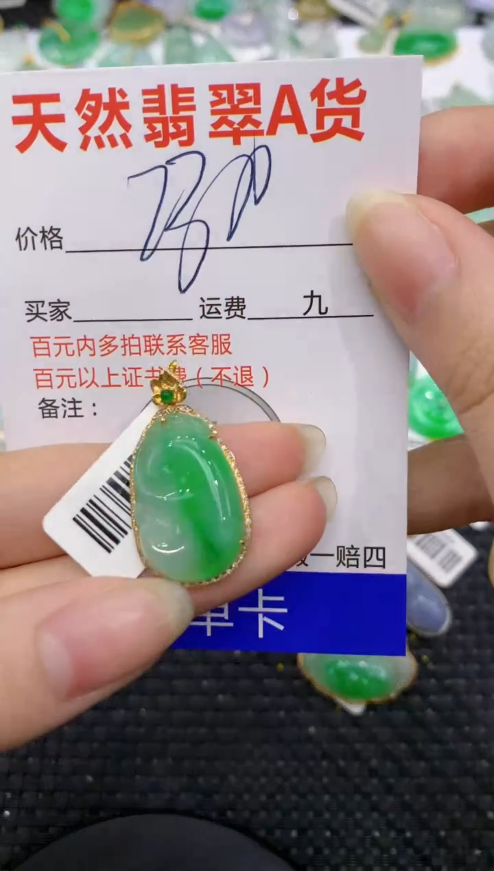 【闪购商品】翡翠颈饰18K金镶嵌8888888888