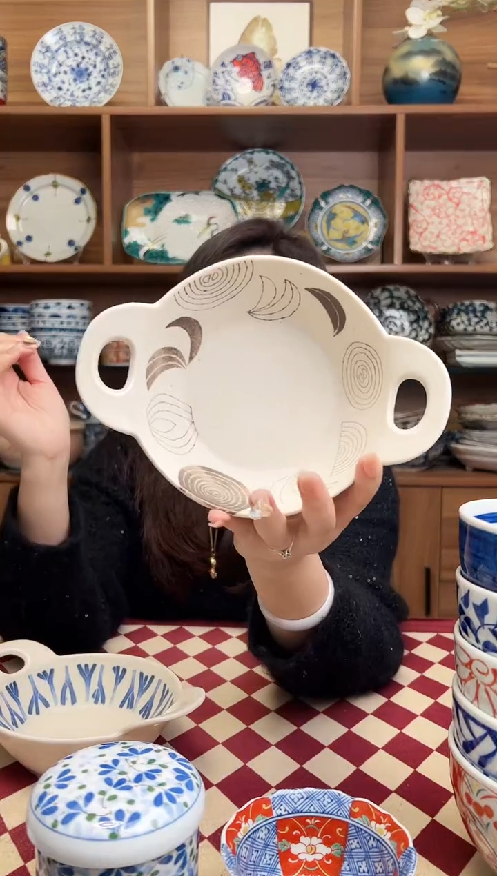 【闪购商品】瓷片有田烧 洋葱 双耳小碗