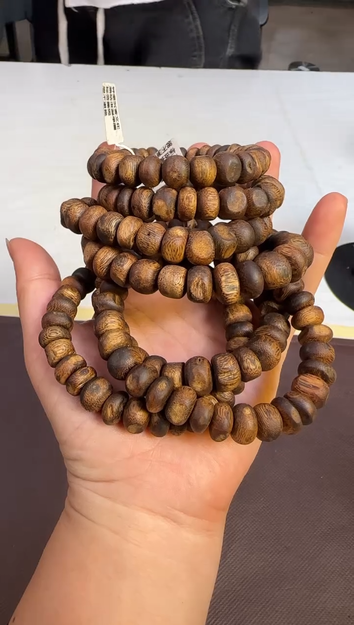 手串沉香沉水浮海南熟结树心油虫漏奇楠沉香单圈多样性发1