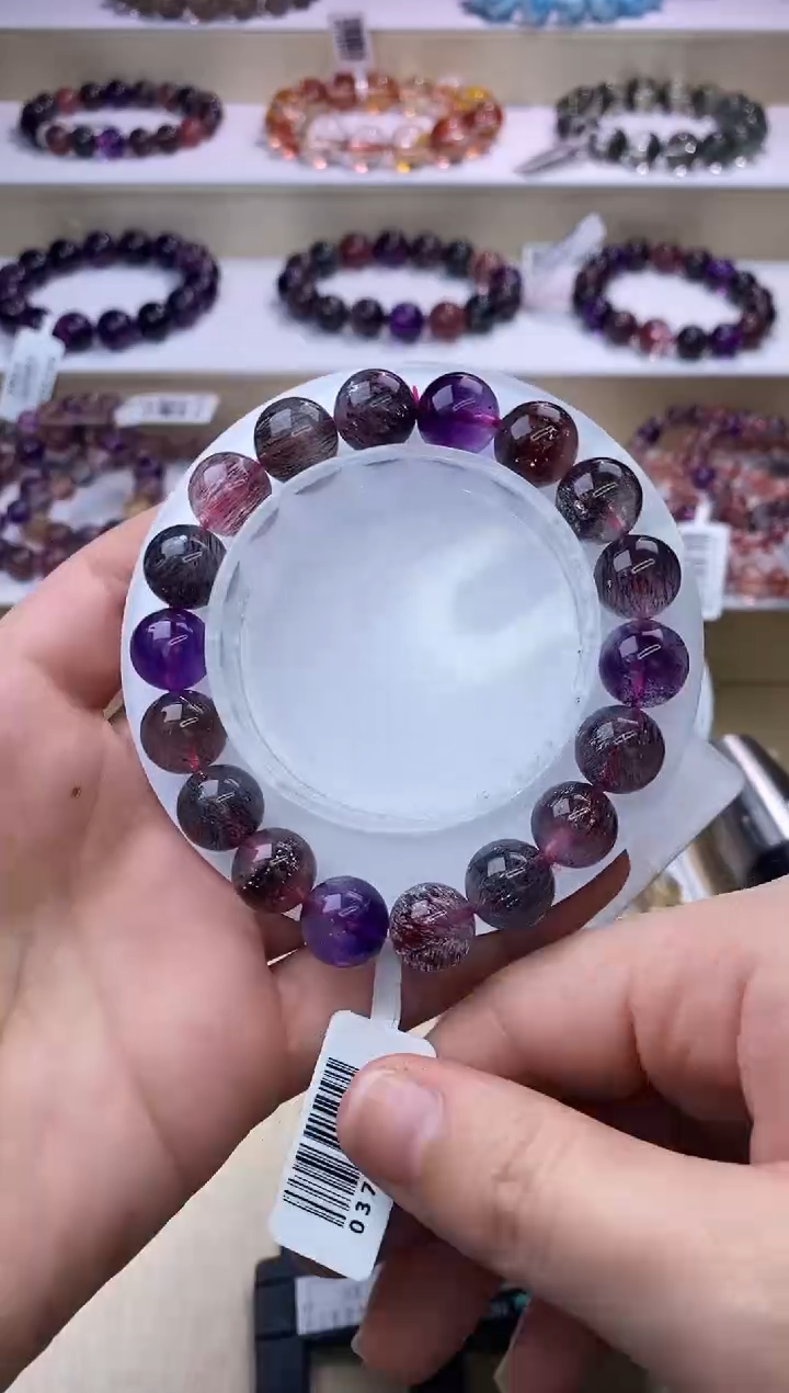 【闪购商品】水晶手链未镶嵌黑加仑超七单圈11m+