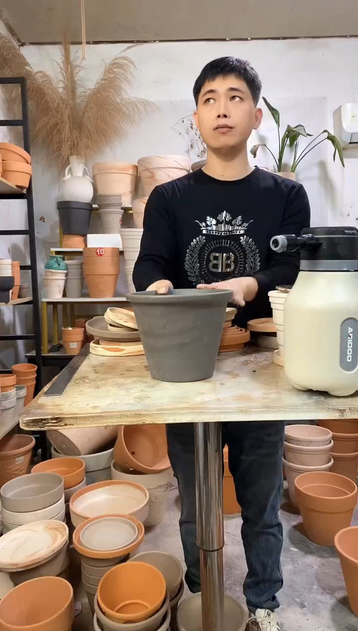 瑕疵无售后20*16黑陶 1盆无托