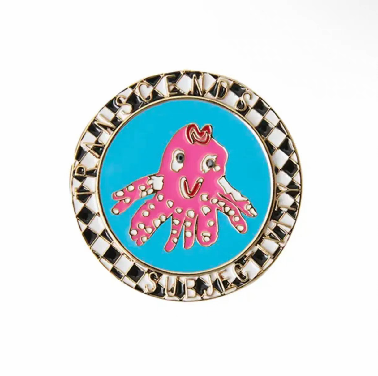 铜合金胸针 【商场同款】2025新款时尚百搭彩色徽章章鱼胸针配饰品