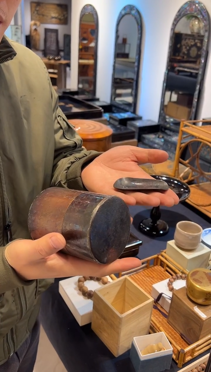 紫铜 茶叶罐 大漆漆器大漆漆器