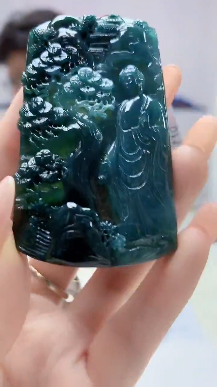 【闪购商品】定制翡翠未镶嵌4688DD-毛货134观音