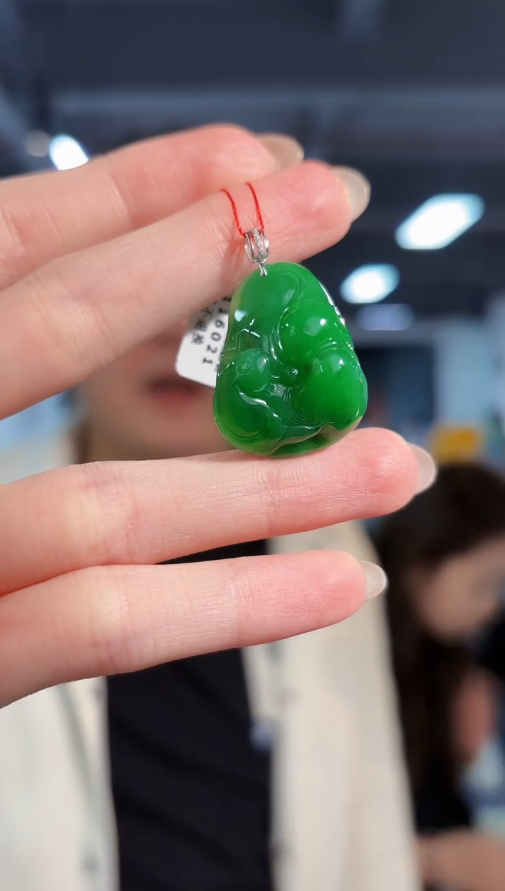 【闪购商品】翡翠颈饰18K金镶嵌缅料A货/支持复检/一件